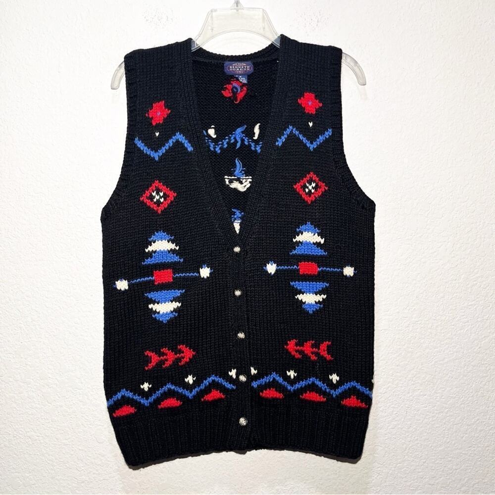 Vintage Wool Grandpa Oversized Aztec Western Vest Gorpcore USA